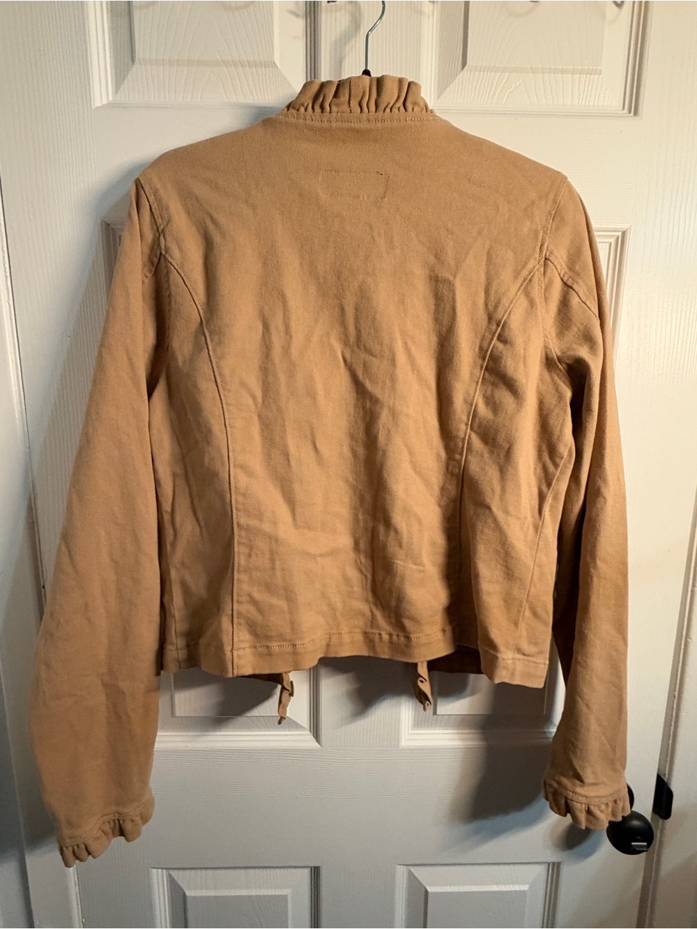 Draper James Camel Ruffle Utility Jacket L - Picture 2 of 7